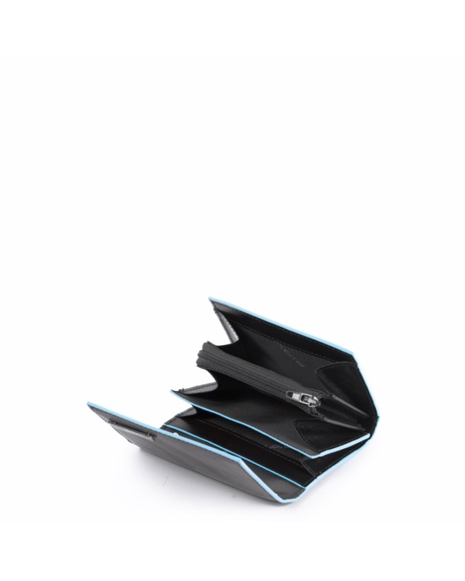 Porta carte di credito PIQUADRO - Astuccino in pelle - Nero -