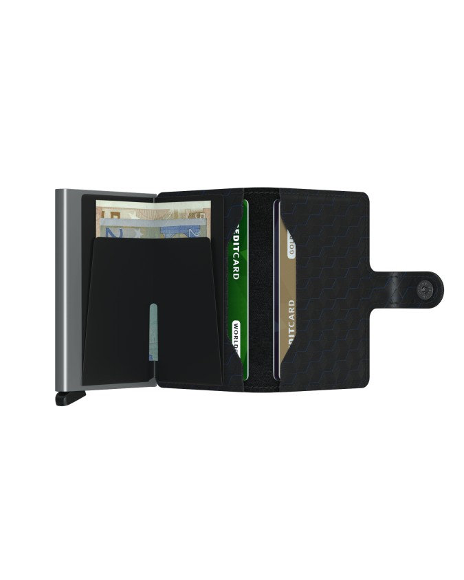 Secrid - Portafoglio mini in pelle e alluminio Miniwallet Optical