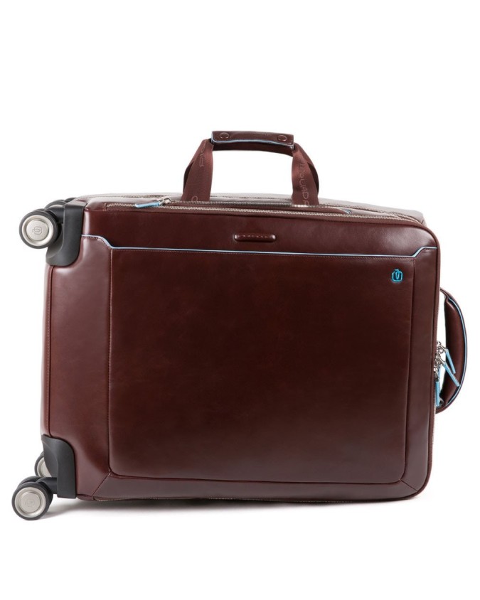Piquadro - Trolley cabina porta PC 15.6'' in pelle Blue Square