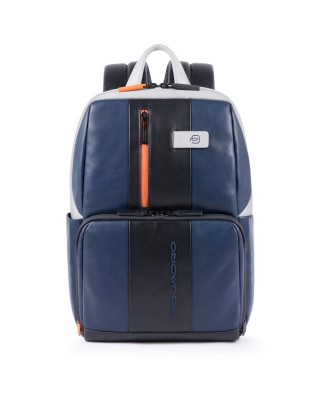 Piquadro - Urban Leather Backpack for a 14-inch Laptop and iPad