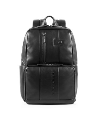 Piquadro - Urban Leather Backpack for a 14-inch Laptop and iPad