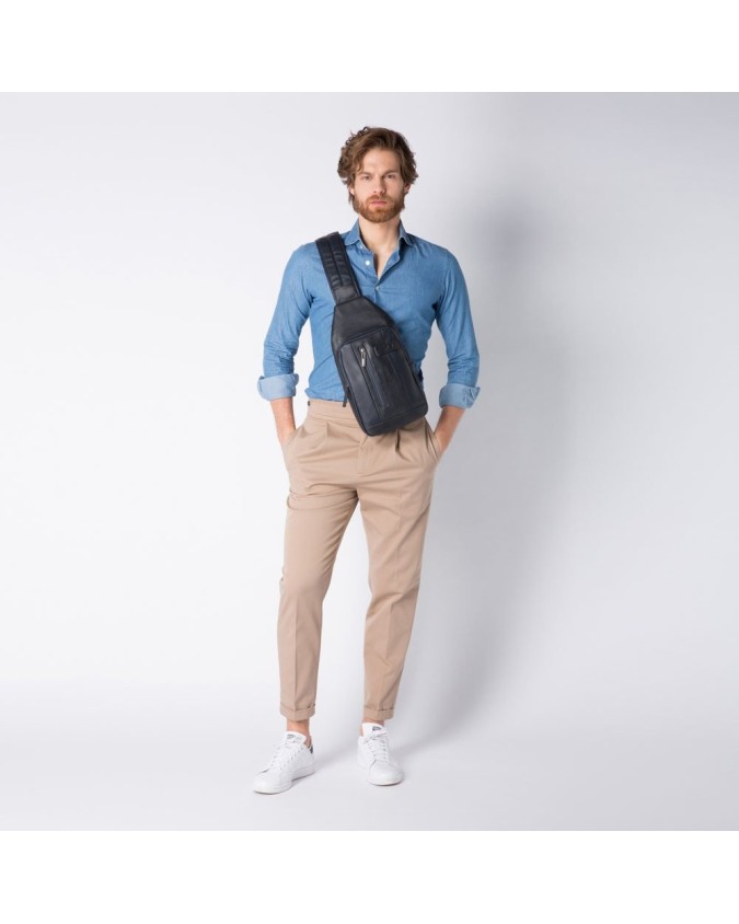 Zaino Monospalla Piquadro - Zaino Monospalla in Pelle Urban