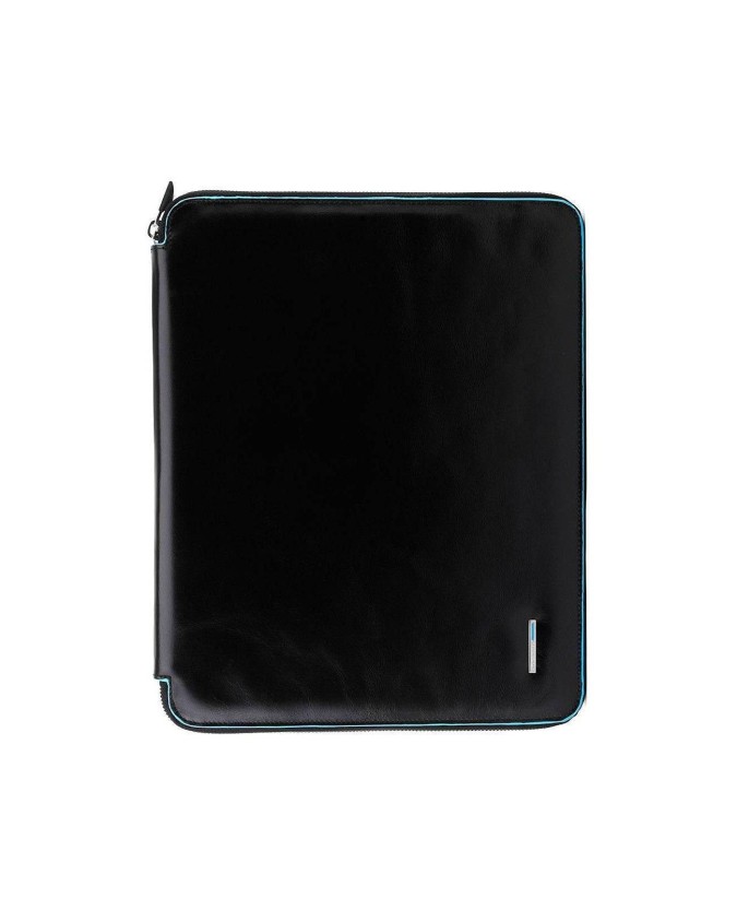 Piquadro - Portablocco sottile A4 in pelle con lampo Stationery