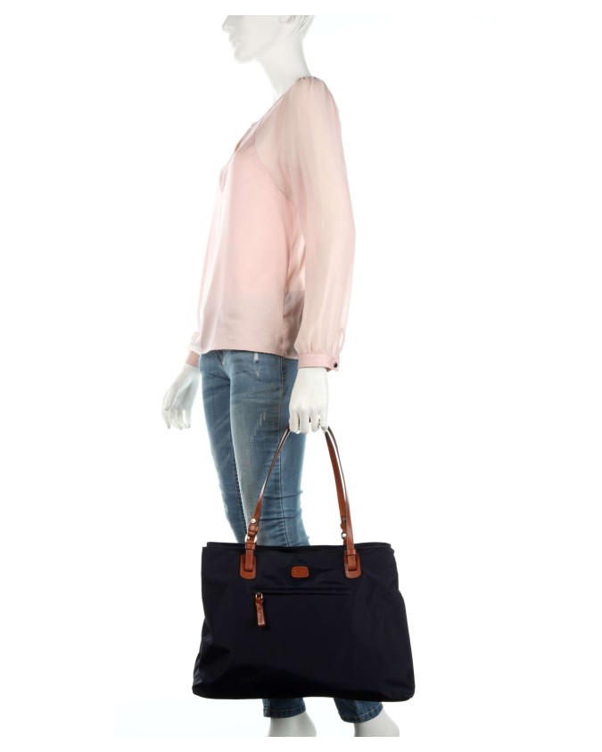  Bric's - Borsa a Spalla Grande Tre Scomparti in Nylon X-Bag