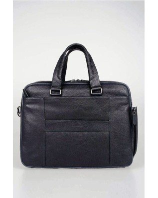 PIQUADRO - Cartella in pelle due manici BagMotic - Blu - 2