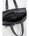 PIQUADRO - Cartella in pelle due manici BagMotic - Blu - CA3950B3BM/BLU