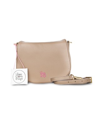 Borse a Spalla Love My Bags Happy - Borsa in vitello con pattina 2