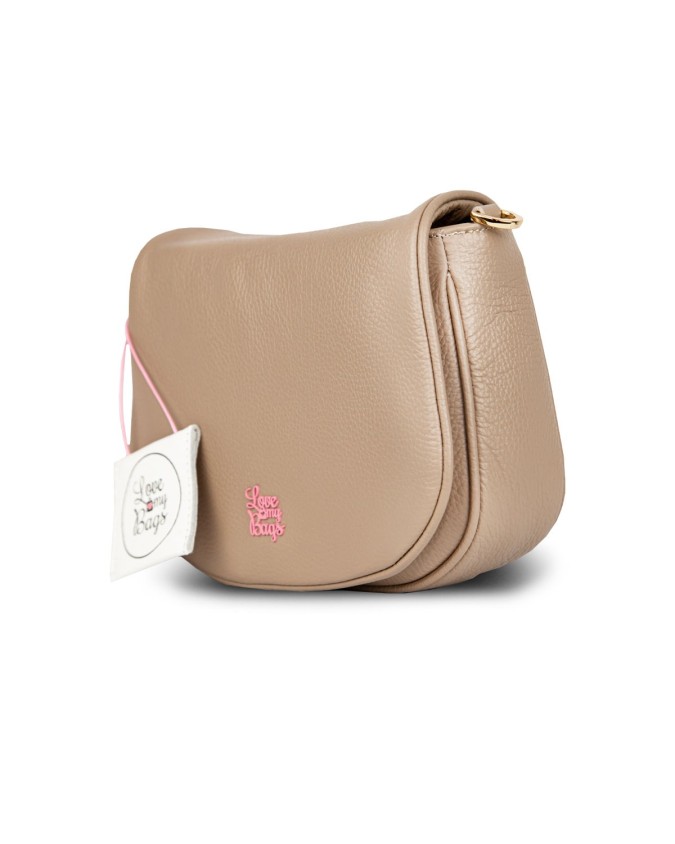Borse a Spalla Love My Bags Happy - Borsa in vitello con pattina