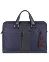 Piquadro - Cartella 2 comparti PC 15,6''  in pelle e tessuto Brief 2