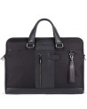 Piquadro - Cartella 2 comparti PC 15,6''  in pelle e tessuto Brief 2
