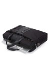 Piquadro - Cartella 2 comparti PC 15,6''  in pelle e tessuto Brief 2