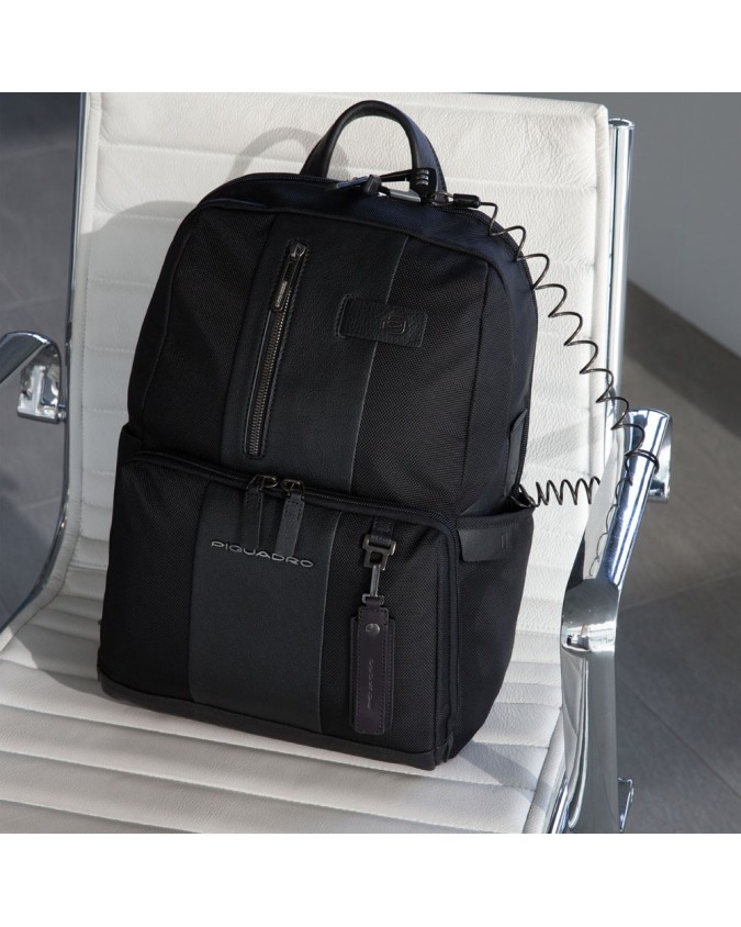 Zaini Porta PC Piquadro - Zaino in pelle e tessuto All-tech