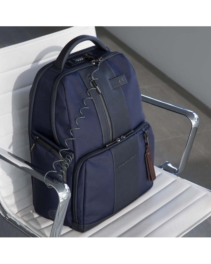 Zaini Porta PC Piquadro - Zaino iconico all-tech in pelle e