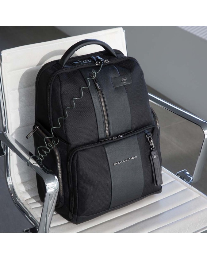 Zaini Porta PC Piquadro - Zaino iconico all-tech in pelle e
