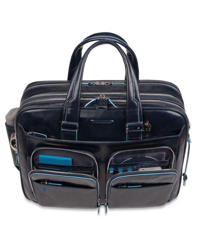 Piquadro Borsa porta PC 15" espandibile con tracolla Blue Square