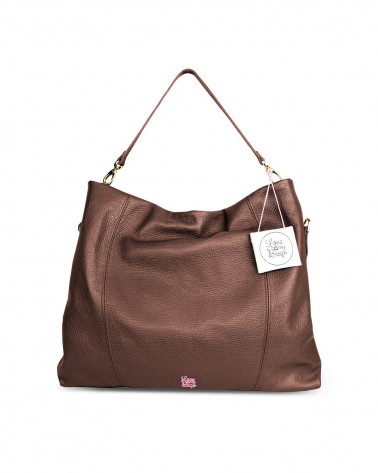 Borse a Mano Love My Bags Happy - Sacca in vitello con manico