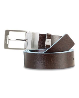 PIQUADRO - Cintura uomo 35mm con interno logato in pelle -