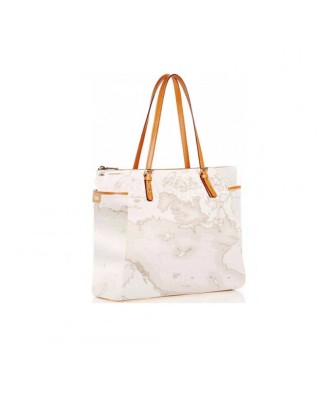 Alviero Martini Prima Classe - Geo White Buckle Tote 2