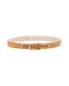 Alviero Martini Prima Classe - Cintura con fibbia logata platino Geo Classic