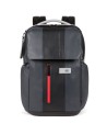Zaini Porta PC Piquadro - Zaino in pelle e tessuto porta pc