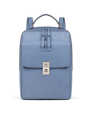 Zaini Porta PC Piquadro - Zaino piccolo in pelle con zip porta