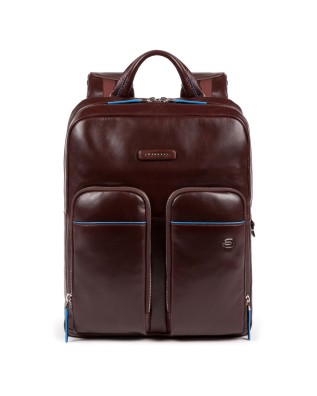 Zaini Porta PC Piquadro - Zaino piatto in pelle con zip porta 2