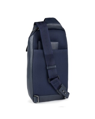 Zaino Monospalla Piquadro - Monospalla in pelle con portabilità 2