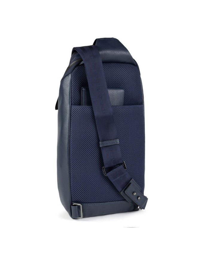 Zaino Monospalla Piquadro - Monospalla in pelle con portabilità