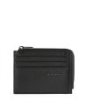Porta carte di credito Piquadro - Portamonete in pelle con