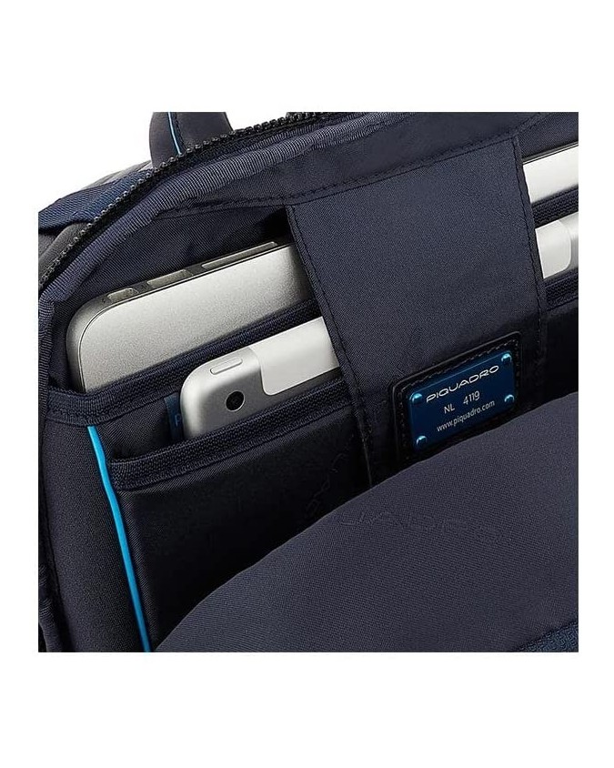 Zaini Porta PC Piquadro - Zaino porta pc 14'' in pelle Blue