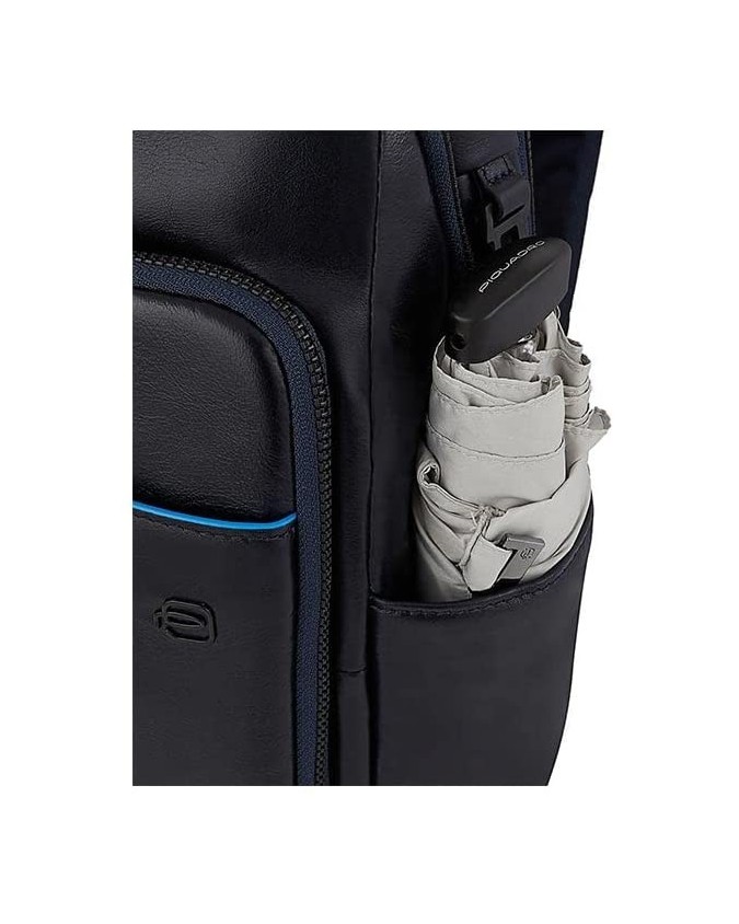 Zaini Porta PC Piquadro - Zaino porta pc 14'' in pelle Blue