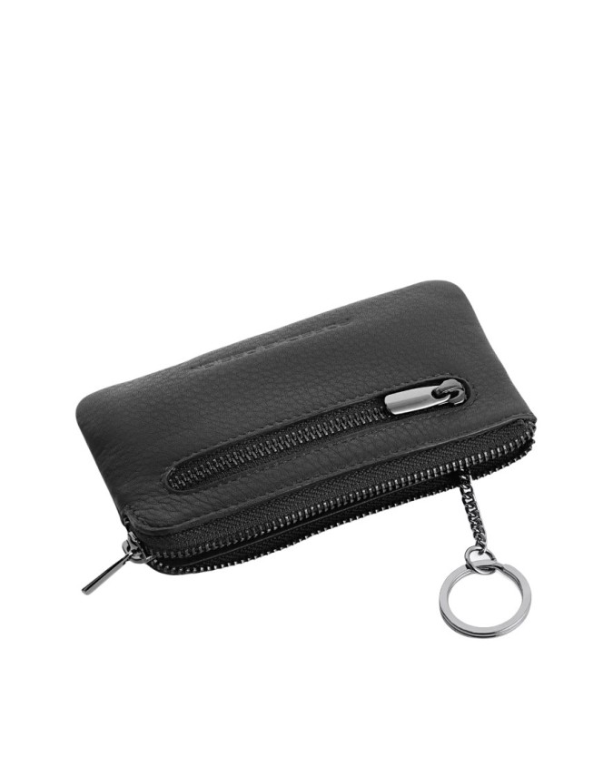  Porsche Design - Portachiavi in pelle con zip e anello