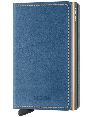 Portafogli Uomo Secrid - Slimwallet in pelle e alluminio Indigo