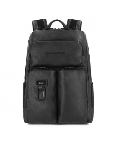 Zaini Porta PC Piquadro - Zaino in pelle porta pc 15'' con 2