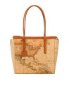 Alviero Martini Prima Classe -  Borsa shopping media in tessuto Geo Classic