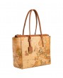 Alviero Martini Prima Classe - Borsa shopping grande in tessuto Geo Classic