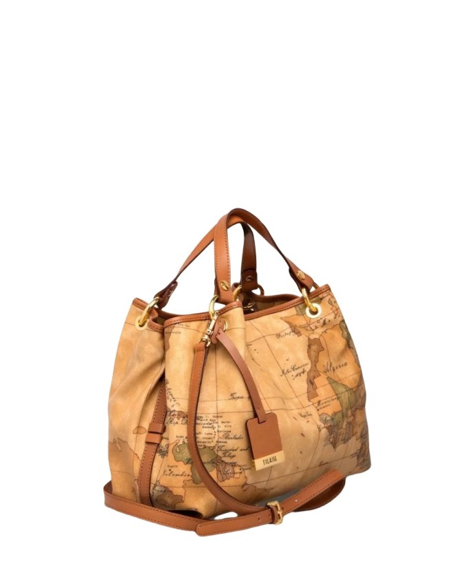 Alviero Martini Prima Classe - Borsa media a mano in tessuto stampato  Geo Classic