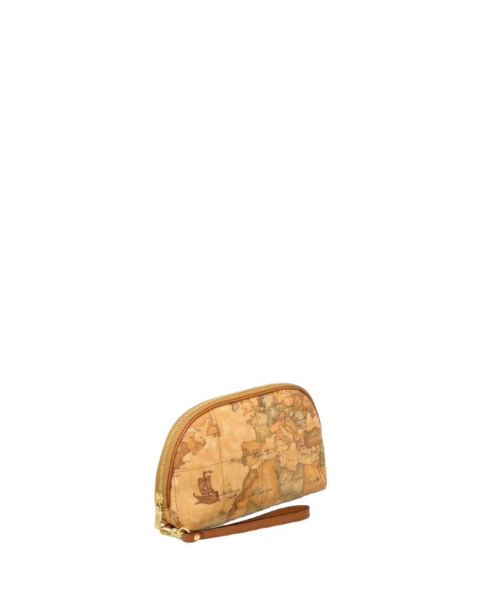 Alviero Martini Prima Classe - Pochette media con occhiello in tessuto stampato Geo Classic
