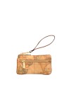 Alviero Martini Prima Classe - Pochette a mano in tessuto stampato Geo Classic con occhiello