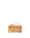 Alviero Martini Prima Classe - Pochette in tessuto stampato Geo Classic grande con occhiello