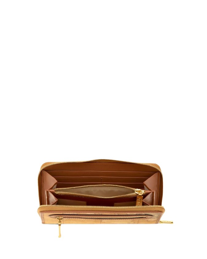 Alviero Martini Prima Classe - Portafogli grande in tessuto stampato Geo Classic con zip e tasca