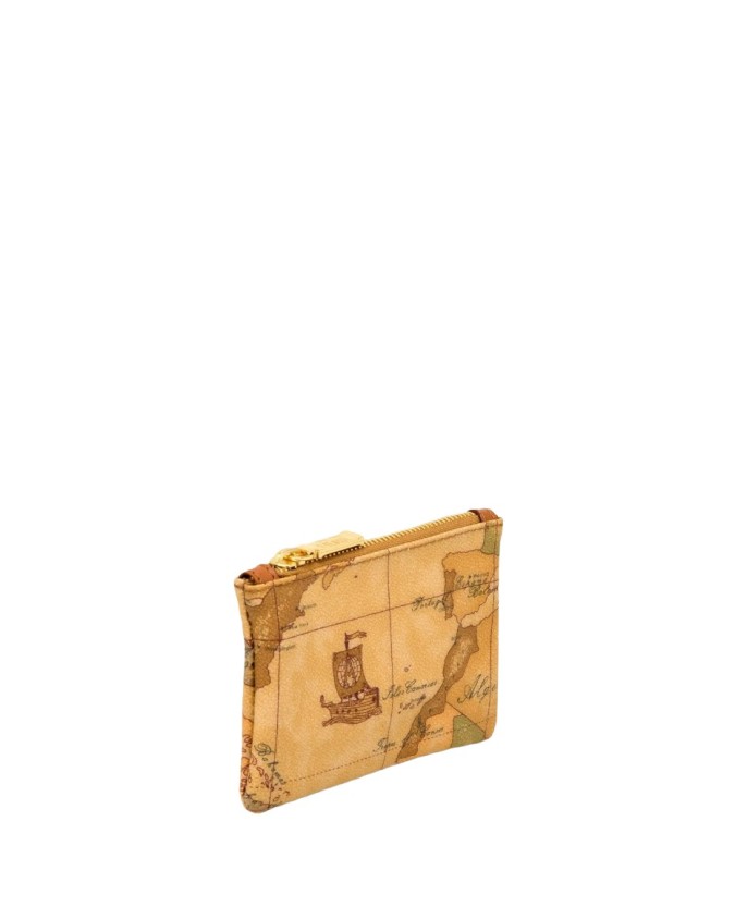 Alviero Martini Prima Classe - Pochette rettangolare in tessuto Geo Classic con zip