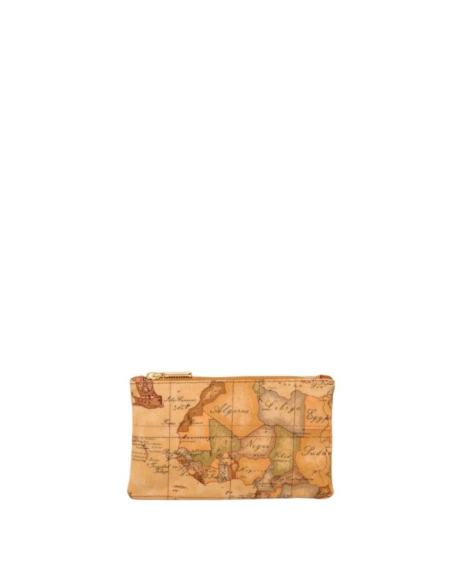 Alviero Martini Prima Classe - Pochette media rettangolare in tessuto Geo Classic