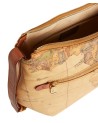 Alviero Martini Prima Classe - Borsa Media a tracolla i pelle e tessuto goffrato Geo Classic