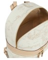 Alviero Martini Prima Classe - Zainetto Donna in pelle naturale e tessuto goffrato Geo White