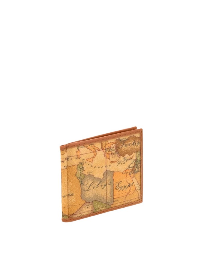 Alviero Martini Prima Classe - Portabanconote in tessuto stampato con cartina geografica Geo Classic