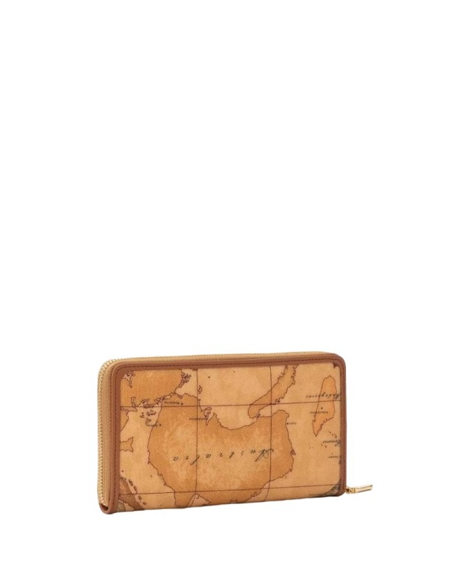 Alviero Martini Prima Classe - Portafoglio donna zip around in tessuto Geo Classic medio
