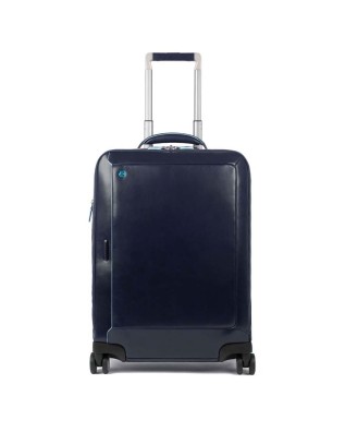 Piquadro - Trolley cabina porta PC 15.6'' in pelle Blue Square