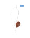 Piquadro - Cartellina sottile in pelle porta pc 14'' a due manici Black Square