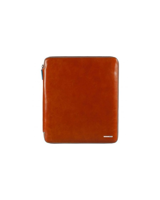 Piquadro - Portablocco sottile A4 in pelle con lampo Stationery